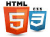 Símbolo do html 5 e css 3 que são as tecnologias estudadas e praticadas nesse site.