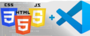 Simbolo do HTML-5, CSS-3, JavaScript + Visual Studio Code